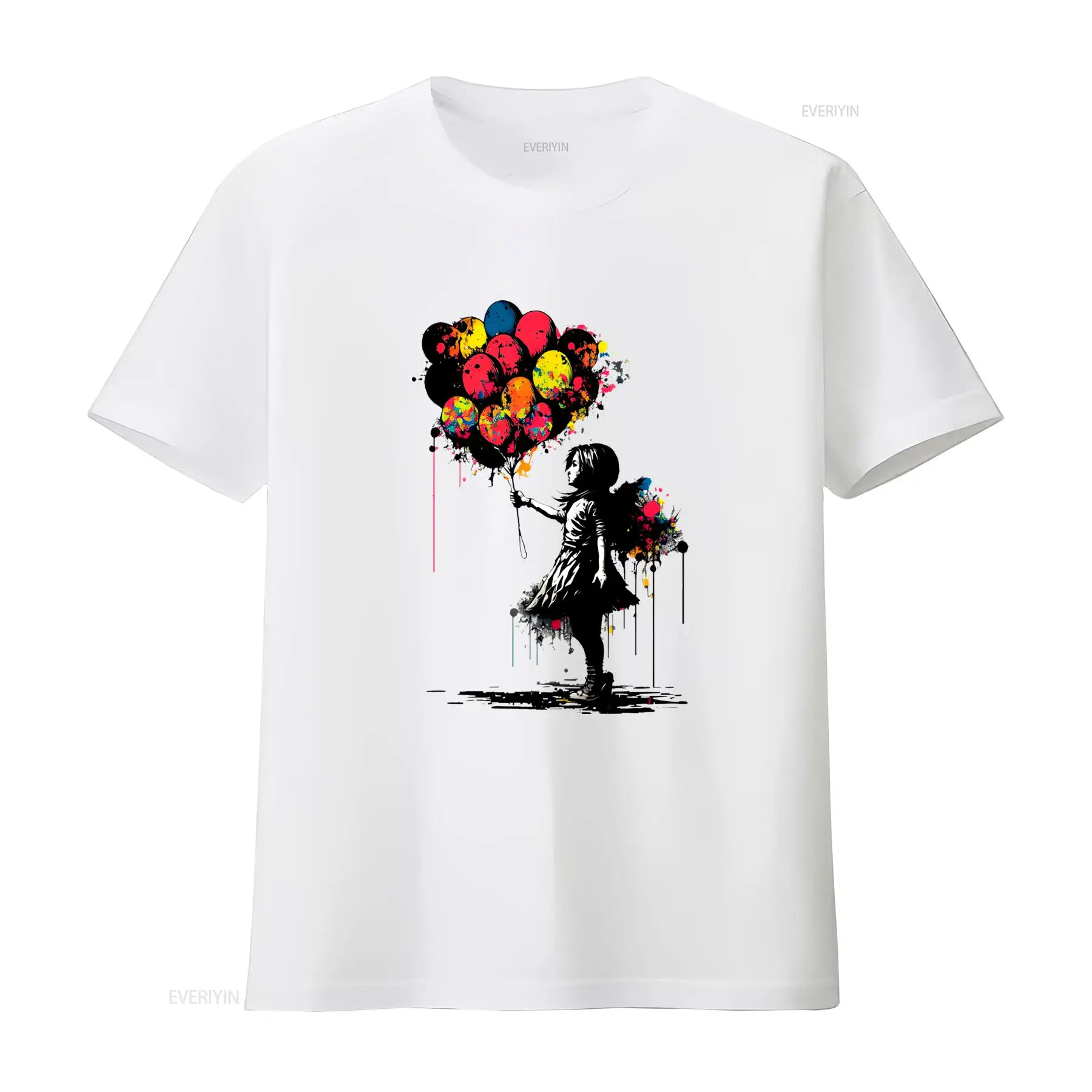 Vintage Fashion Jersey - Kaos Banksy Peace Balloon Girl Art