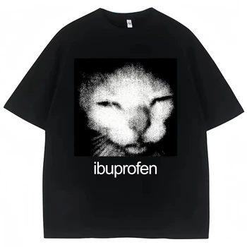 Vintage Fashion Jersey - Kaos Grafis Meme Kucing Ibuprofen Lucu