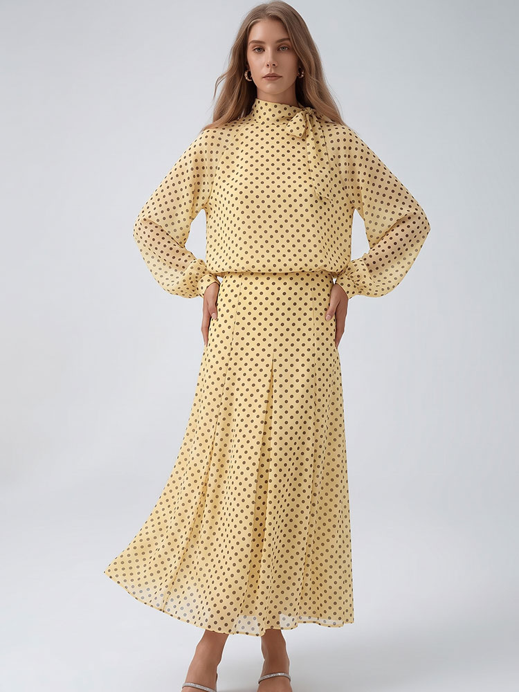 Vintage Fashion Jersey - HH Vintage Setelan Wanita Motif Polkadot
