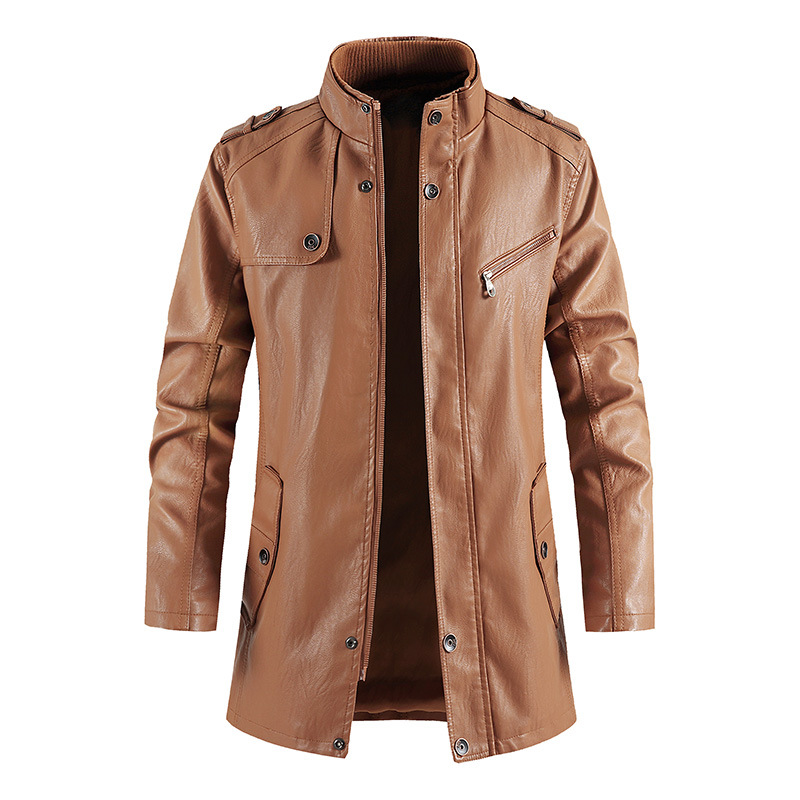 Vintage Windbreaker Nylon - Jaket Motor Kulit Imitasi Panjang Sedang