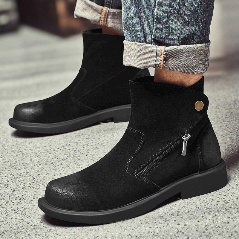 Sepatu Bot Chelsea Pria Suede  - Vintage Outdoor Fashion ulasan dan harga