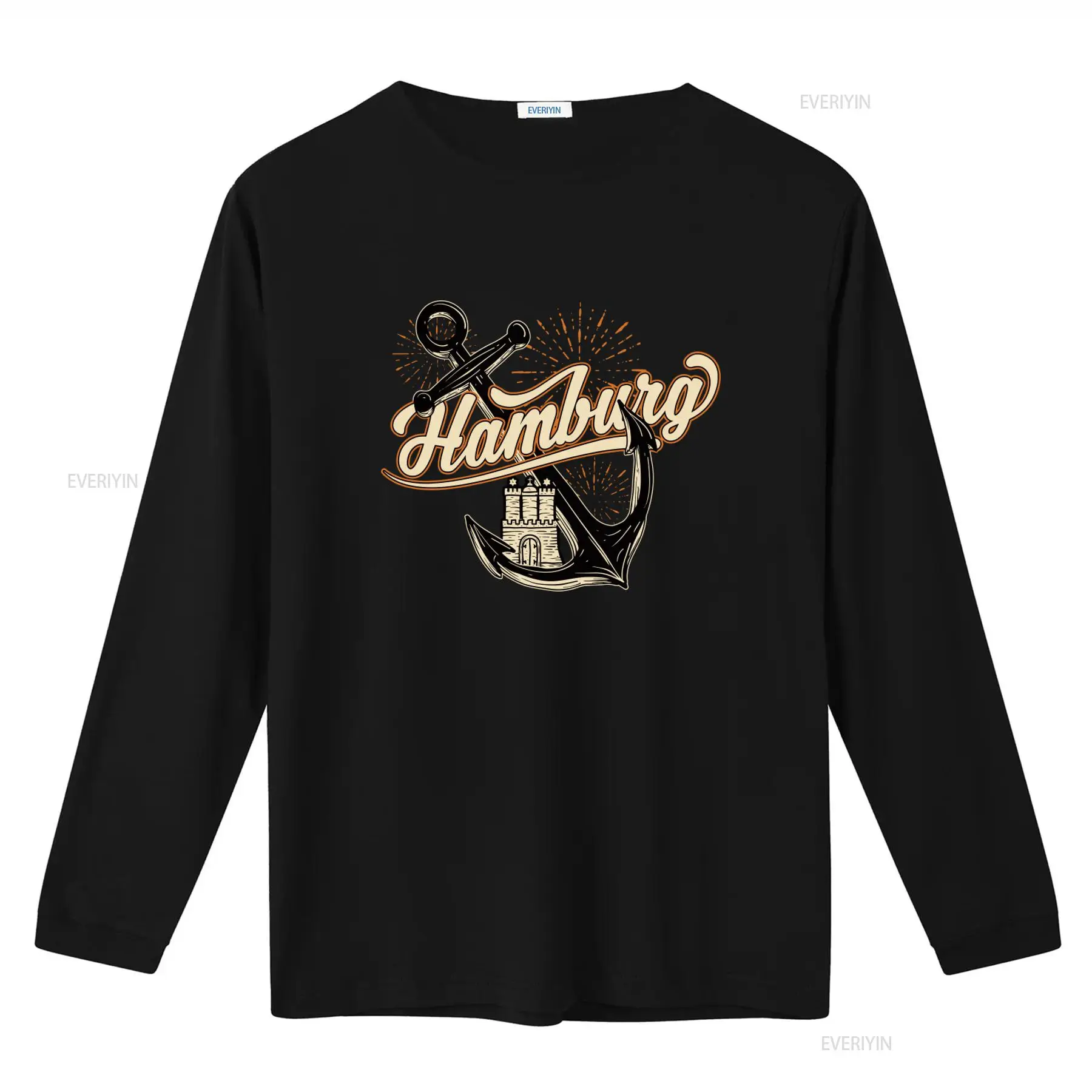 Kaos Pria Hamburg Anchor Print - Vintage Fashion Hamburg ulasan dan harga