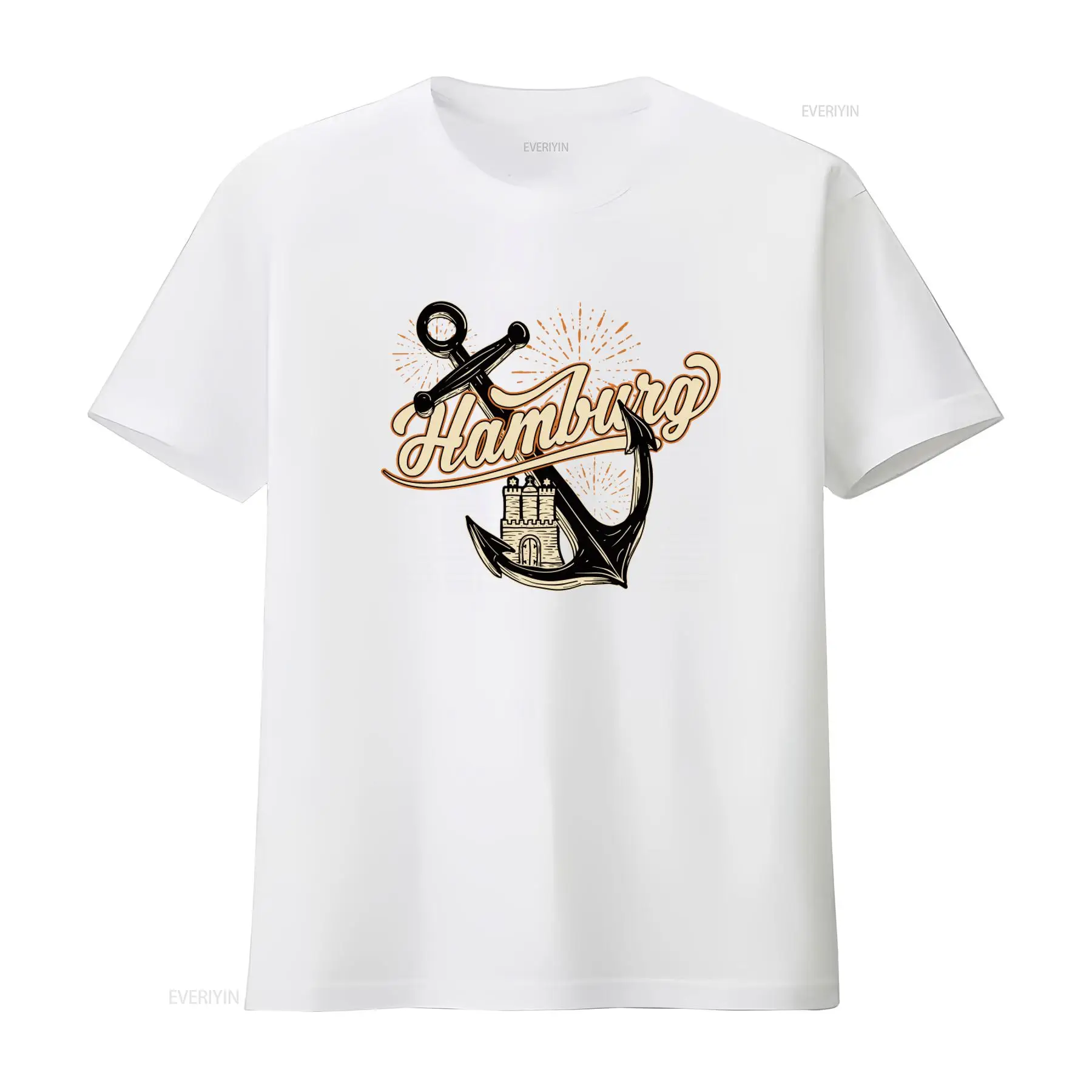 Kaos Pria Hamburg Anchor Print - Vintage Fashion Hamburg ulasan dan harga