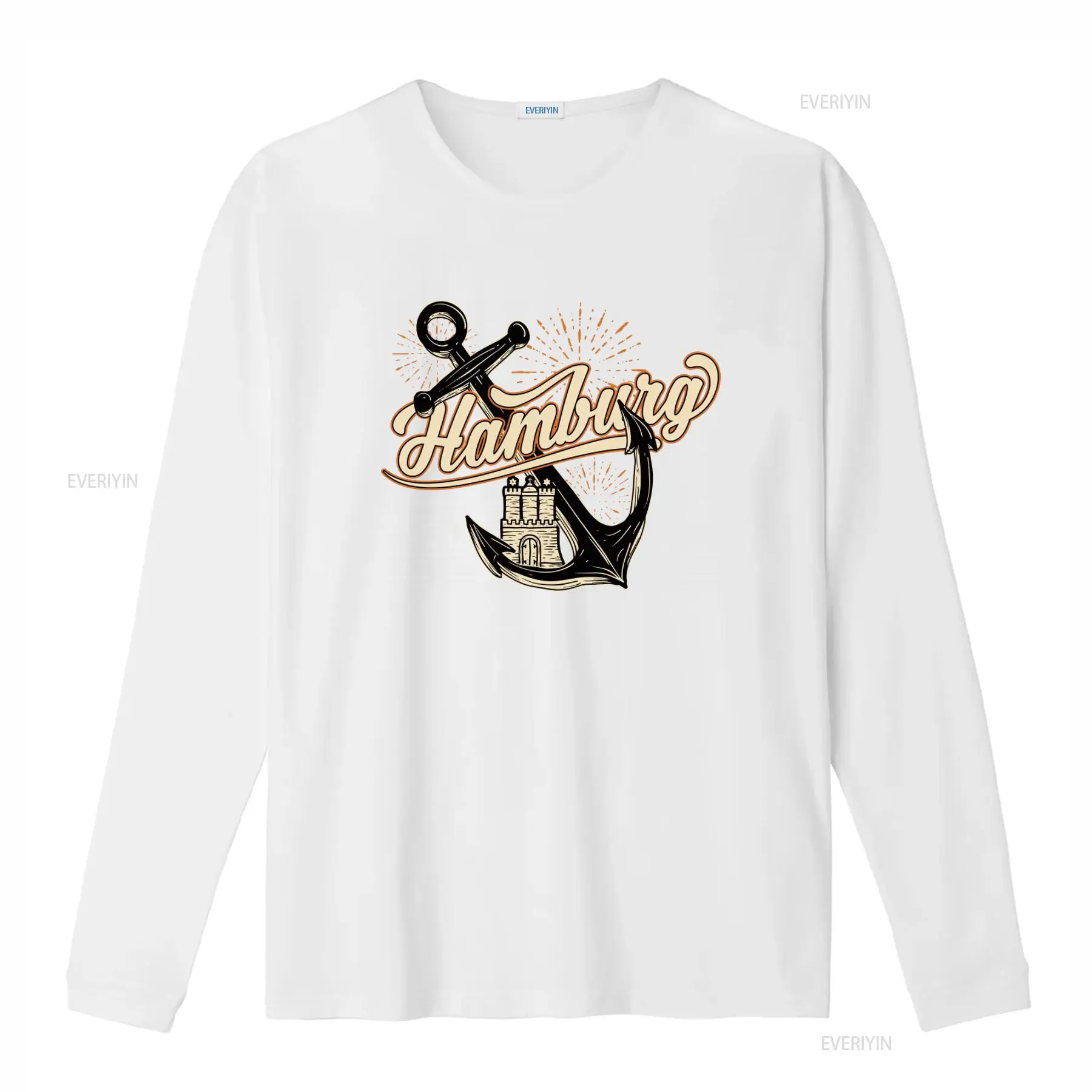 Kaos Pria Hamburg Anchor Print - Vintage Fashion Hamburg ulasan dan harga