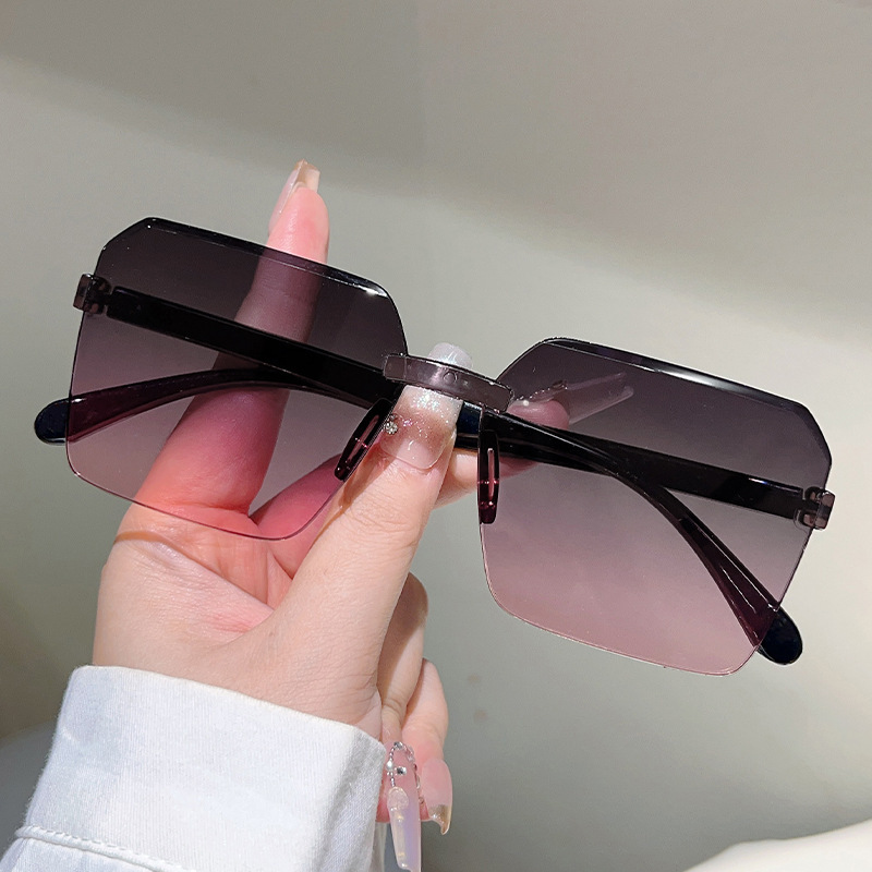 Kacamata Hitam Tanpa Bingkai V - Vintage Outdoor Fashion ulasan dan harga