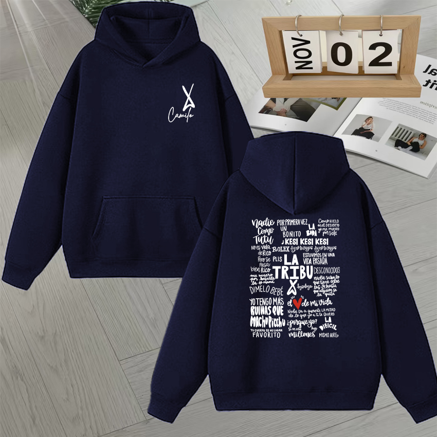 Hoodie Unisex Camilo La Tribu  - Vintage Fashion La ulasan dan harga