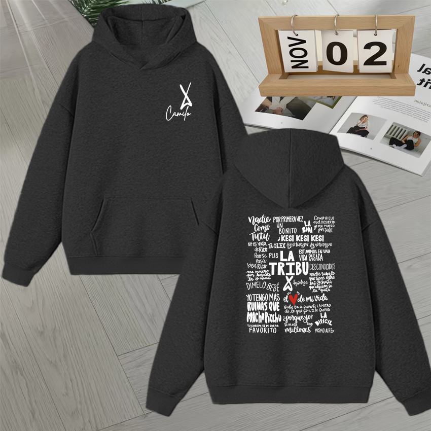 Hoodie Unisex Camilo La Tribu  - Vintage Fashion La ulasan dan harga