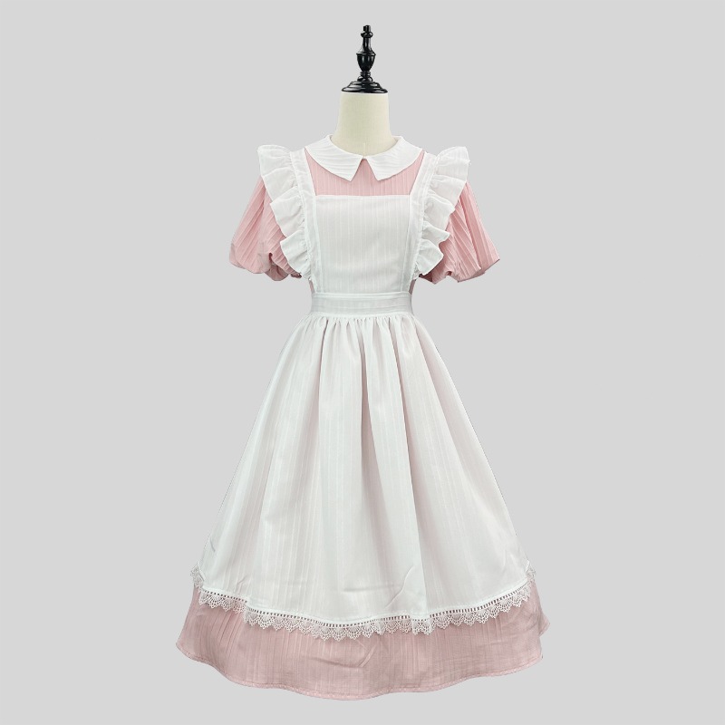 Gaun Pelayan Panjang Warna Pin - Vintage Fashion Dresses ulasan dan harga