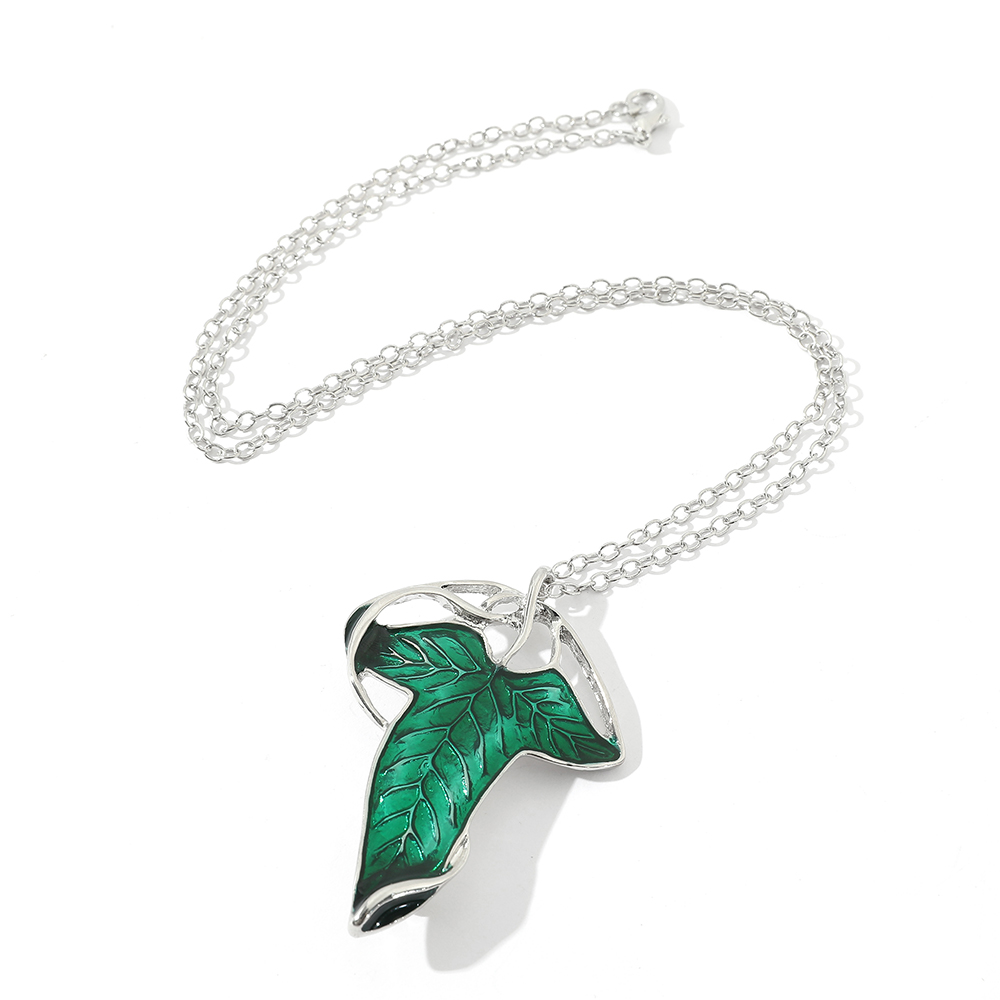 Kalung Liontin Daun Hijau Vint - Vintage Fashion Enthusiasts ulasan dan harga