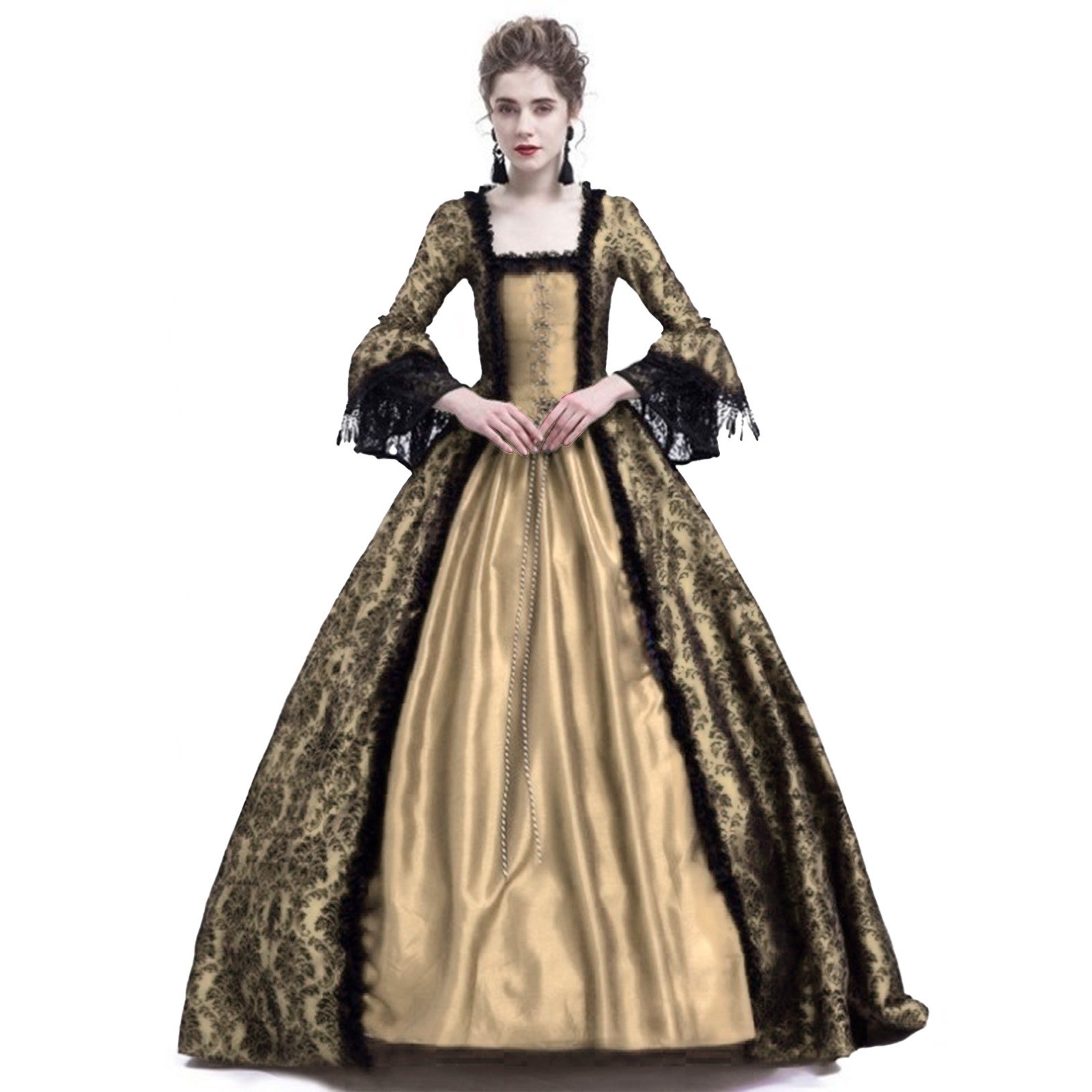 Kostum Halloween Cosplay Palac - Vintage Fashion Dresses ulasan dan harga