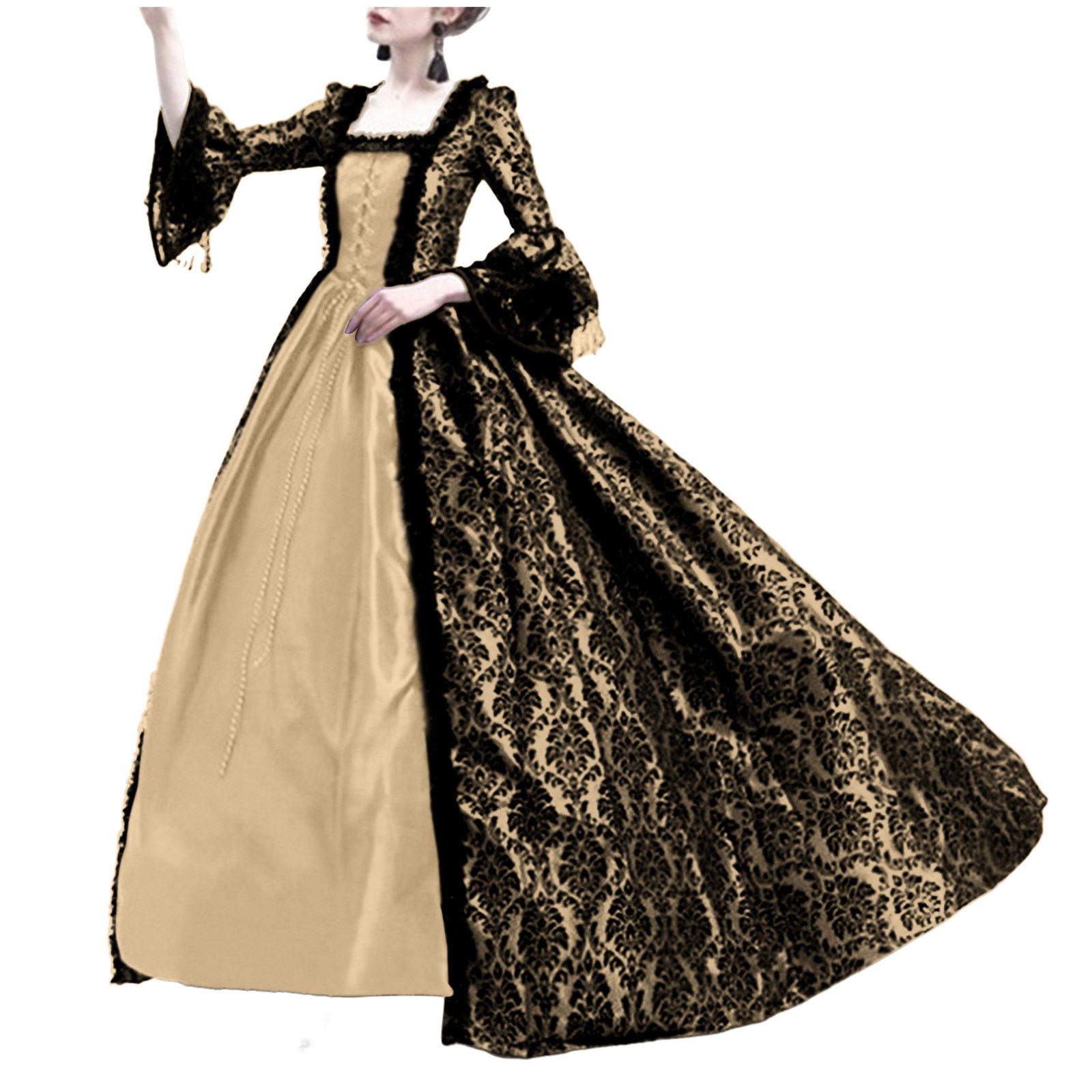 Kostum Halloween Cosplay Palac - Vintage Fashion Dresses ulasan dan harga